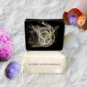 2013 Avon Textured Hoop Earrings